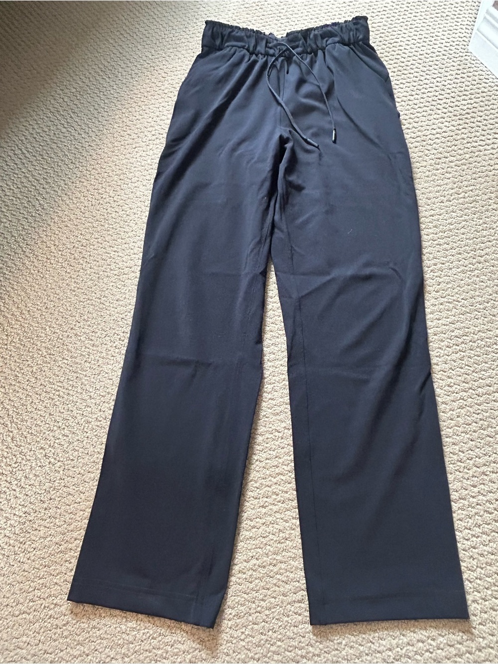 Lululemon Black Drawstring Wide-Leg Pants